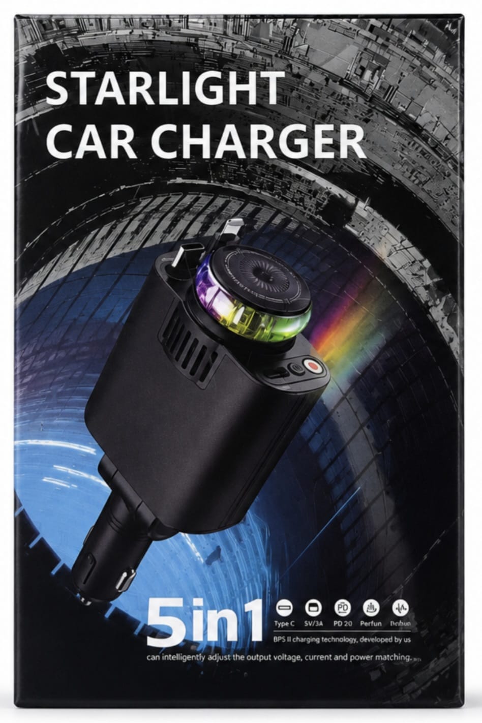 5-in-1 Car Charger 38W | Fast Charging USB-C Car Adapter