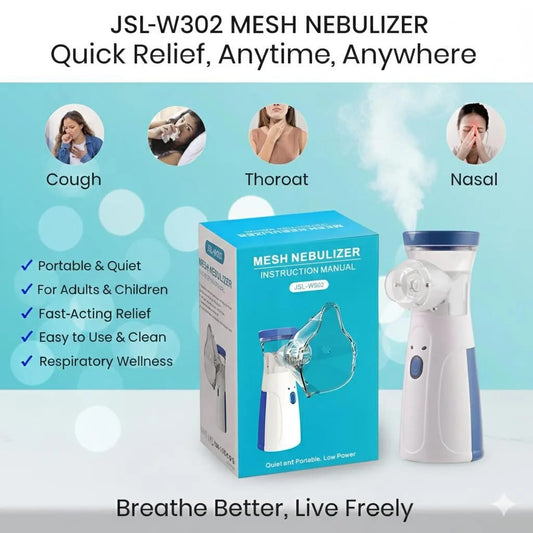 Portable Mesh Nebulizer with 3 Masks – For Kids & Adults