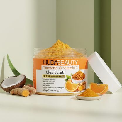 Huda Beauty Turmeric & Vitamin C Exfoliating Skin Scrub 500g