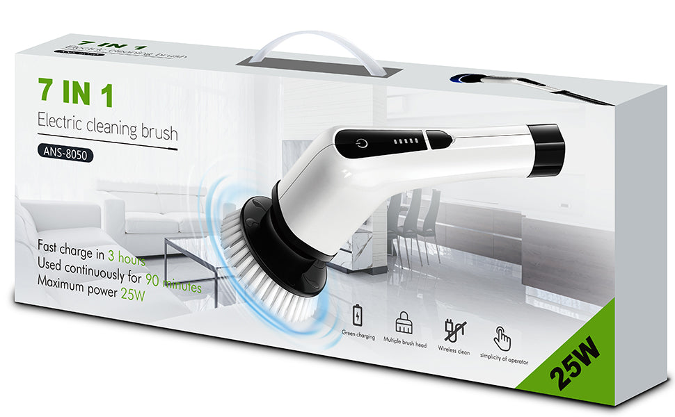 7-in-1 Cordless Electric Cleaning Brush – 25W