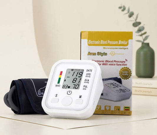 Automatic Upper Arm Blood Pressure Monitor with Digital LCD Display