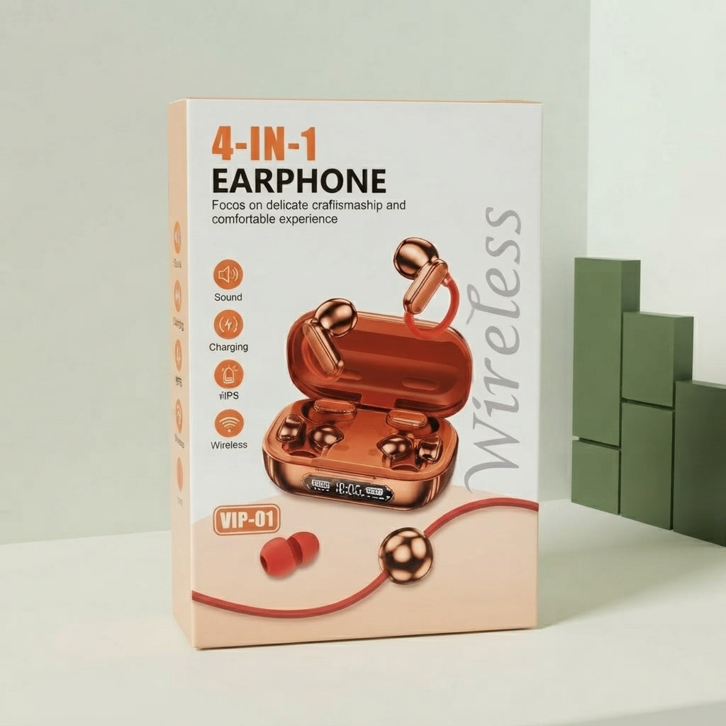 4-in-1 Wireless Earphones | Open-Ear & Sleep Buds Combo |IPX5 Waterproof
