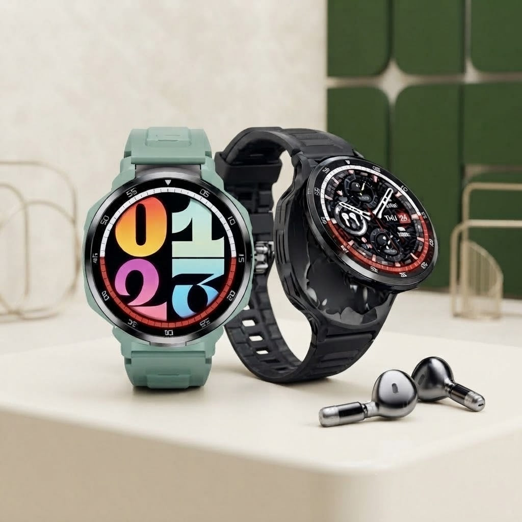 Smartbarry A80 Smartwatch with Built-in TWS Earbuds | Fitness Tracker