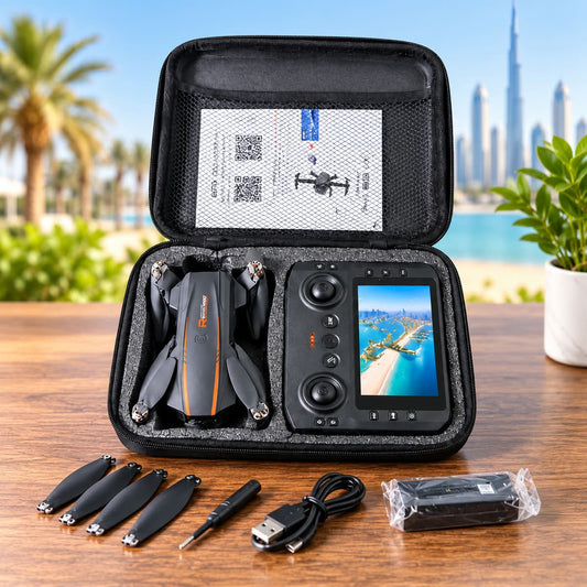4K HD Foldable Camera Drone with LCD Screen Remote & 360° Flip