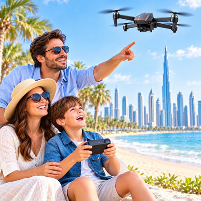 4K HD Foldable Camera Drone with LCD Screen Remote & 360° Flip