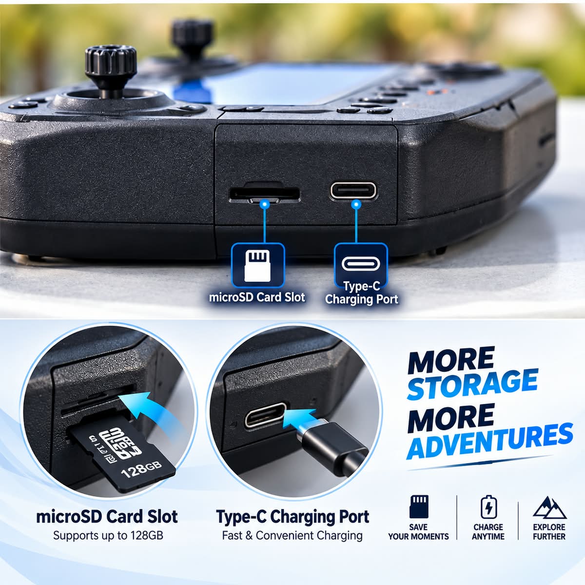 4K HD Foldable Camera Drone with LCD Screen Remote & 360° Flip