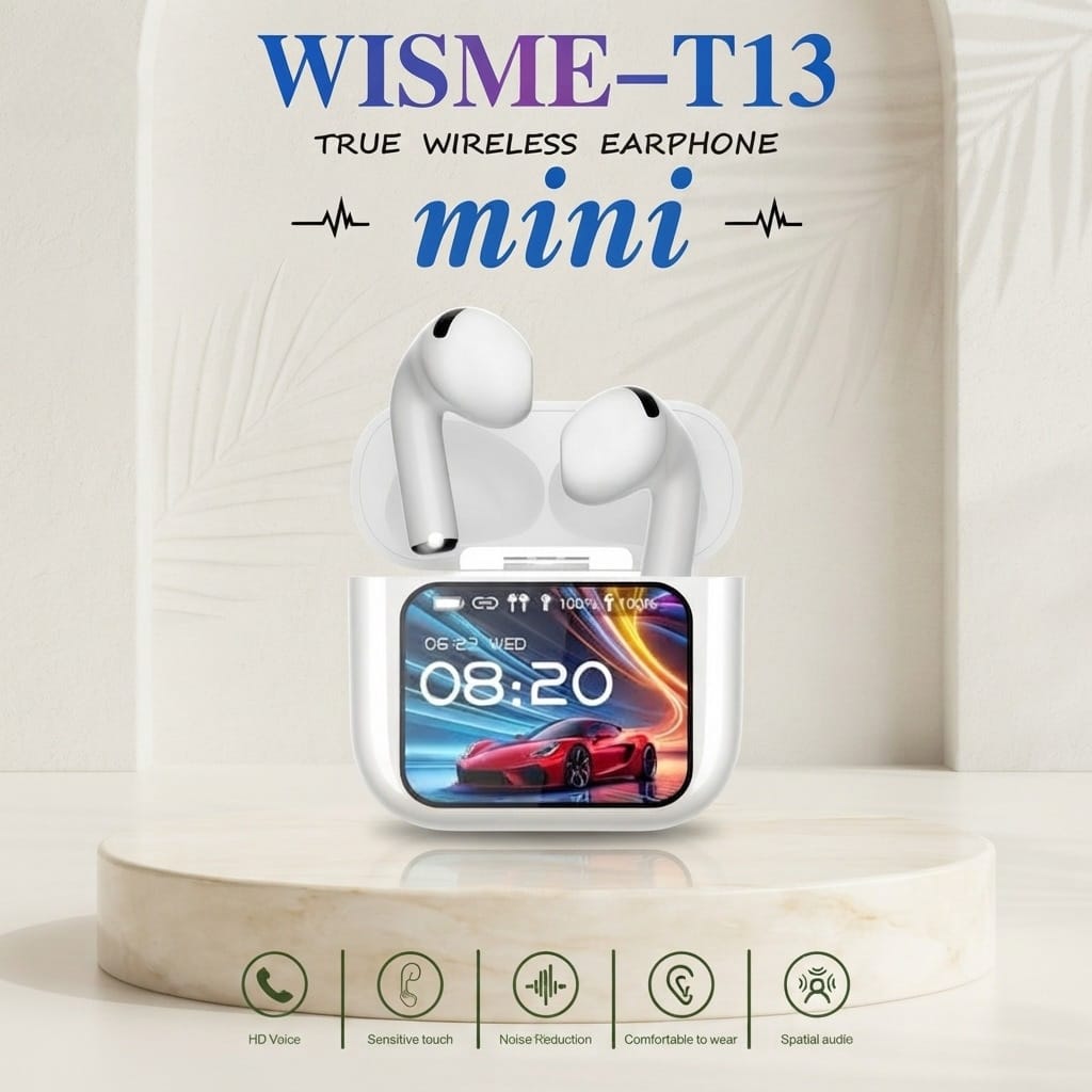 Wisme T13 ANC Earbuds – Touch Display Case