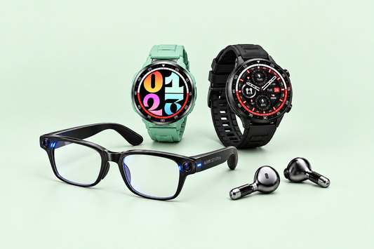 AI Smart Glasses & Smartwatch with Earbuds Bundle | AiMB S3 + Smartbarry A80 Combo Offer
