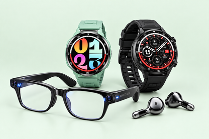 AI Smart Glasses & Smartwatch with Earbuds Bundle | AiMB S3 + Smartbarry A80 Combo Offer
