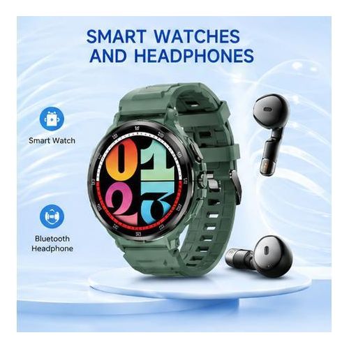 Smartbarry A80 Smartwatch with Built-in TWS Earbuds | Fitness Tracker