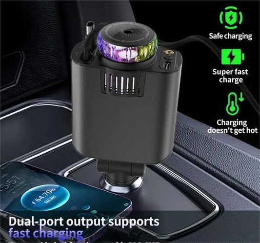 5-in-1 Car Charger 38W | Fast Charging USB-C Car Adapter